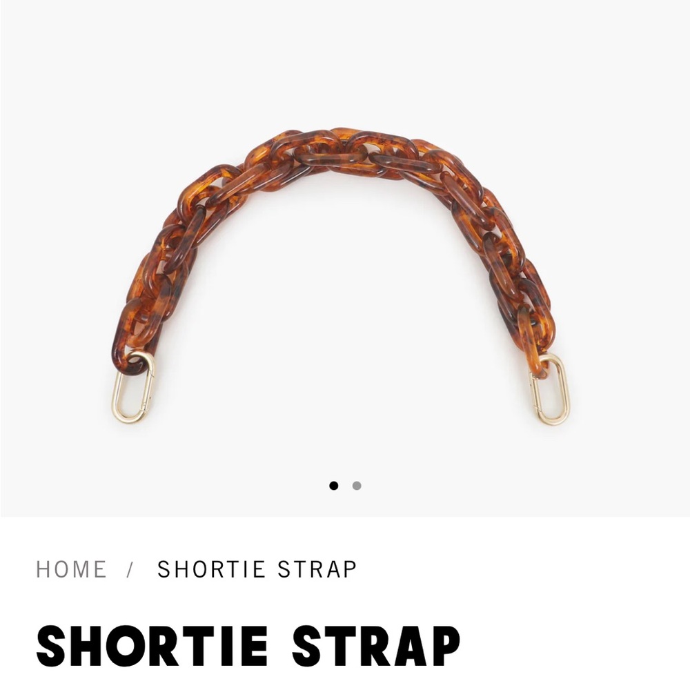 Clare V Shortie Strap in tortoise resin